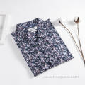 Cómoda camisa casual con estampado floral de manga larga para hombres